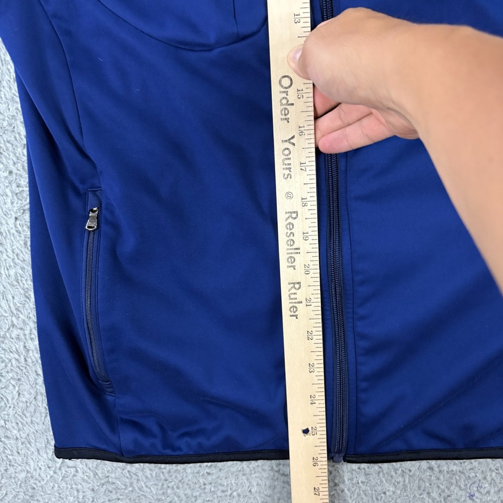 RLX Ralph Lauren Vest Mens Medium Full Zip Torrey Pines Golf Performance Blue - Picture 7 of 9